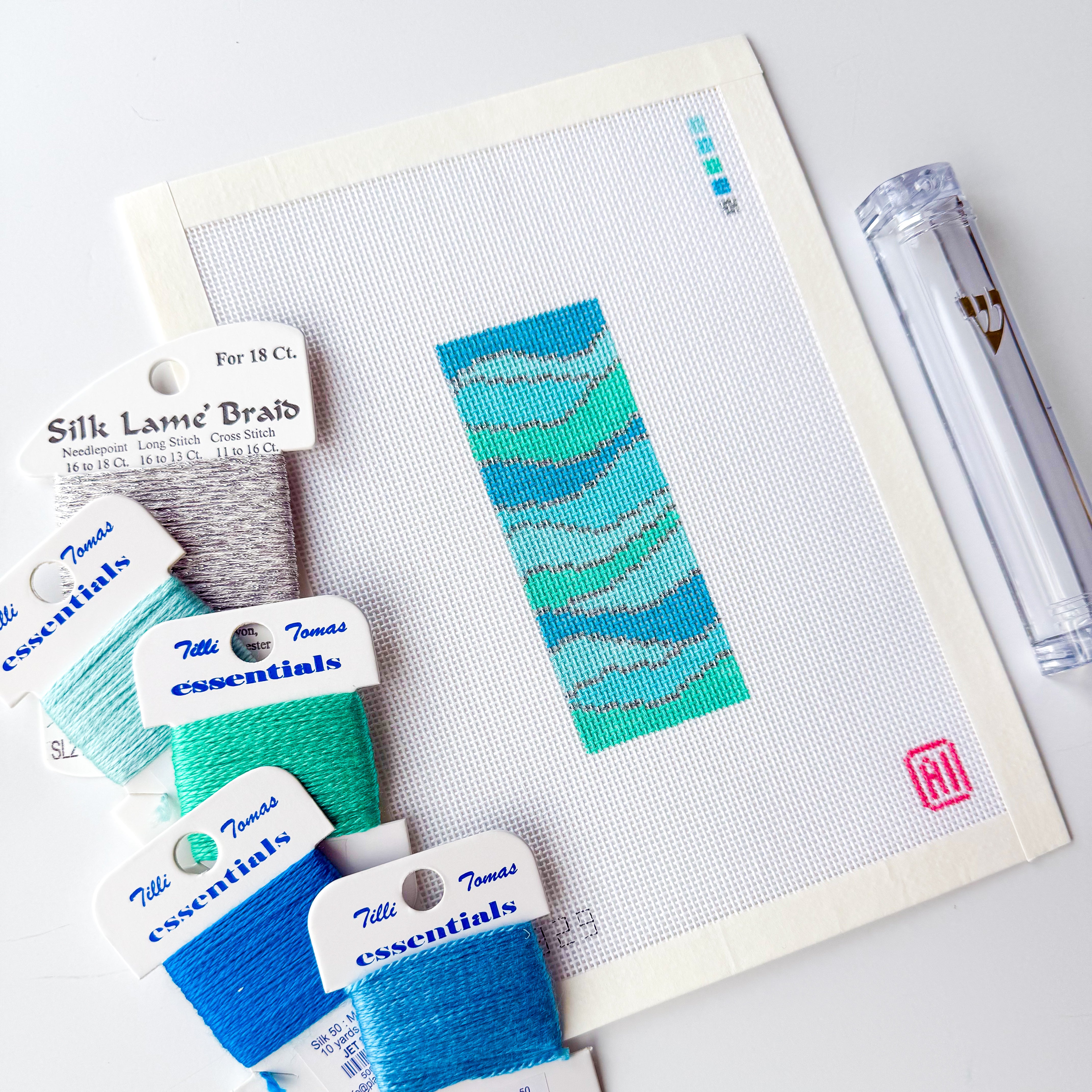 Atlantic Waves Mezuzah - NEEDLEPOINT KIT – Allison Ivy Designs